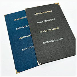 Abschlussarbeiten im Hardcover Kaschmir Leinen Ansicht aller Farben für Coverdruck 