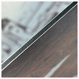 Fotos auf Alu-Dibond Platten - gebürstete Oberfläche Nahansicht der Alu-Platte mit gebürsteter Oberfläche