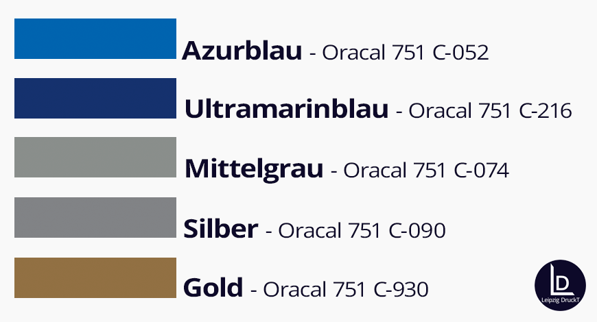  Folienplot zweifarbig Oracal Farben