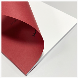 Abschlussarbeiten im Softcover Klebebindung - Vollkarton Ansicht der Bindung aufgeklappt