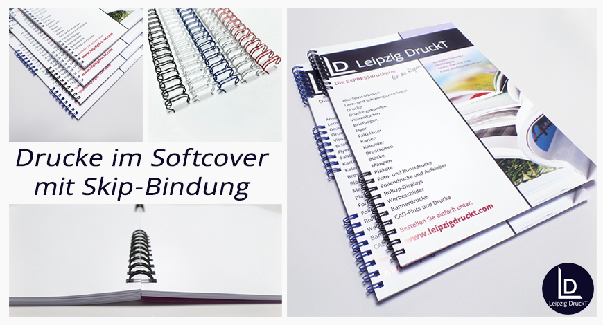 Drucke im Softcover mit Skip-Bindung - bis 500 Seiten