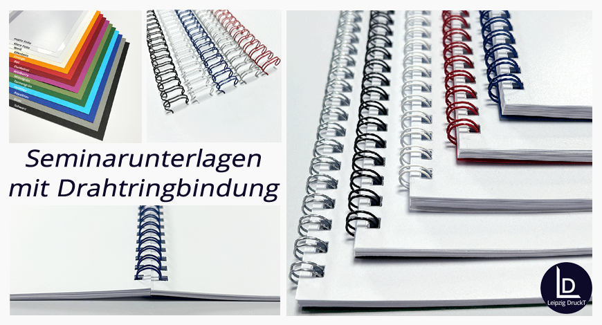 Seminarunterlagen im Softcover mit Drahtringbindung