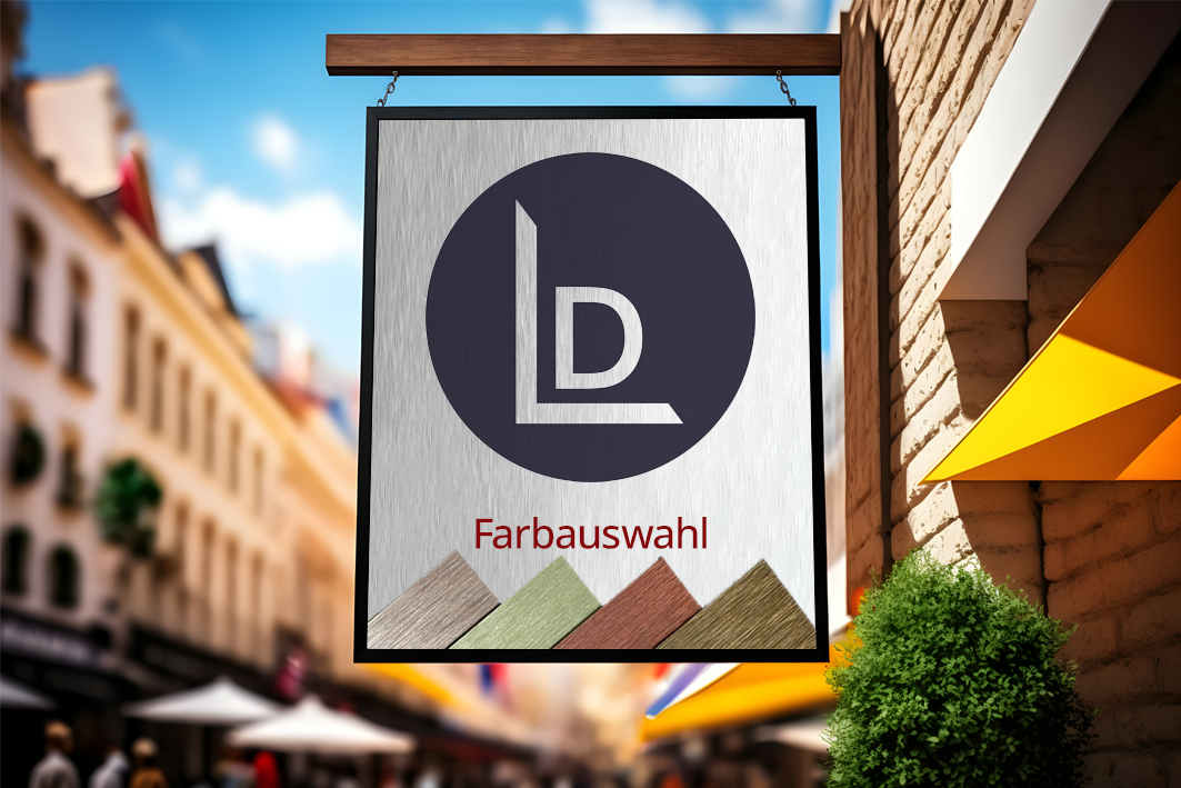 Werbeschilder auf Alu-Dibond Platten - gebürstete Oberfläche