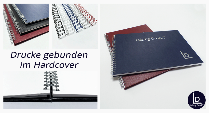 Drucke im Hardcover mit Drahtringbindung