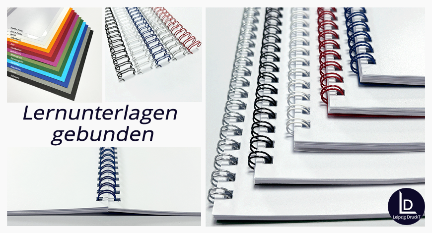 Lernunterlagen mit Drahtringbindung