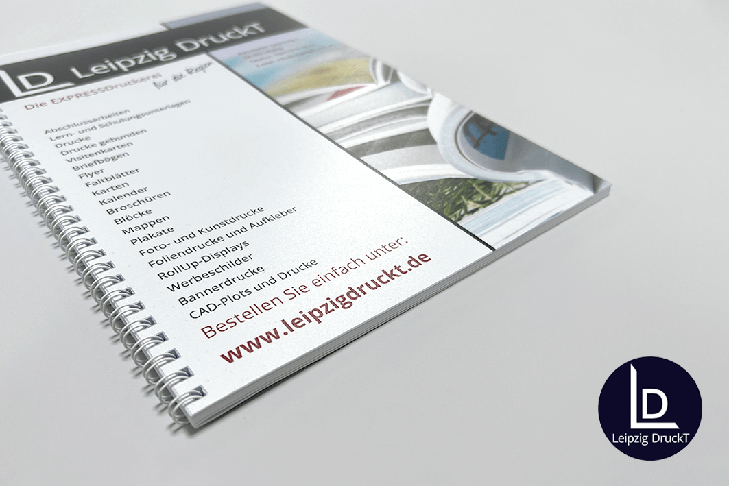 Seminarunterlagen im Softcover mit Drahtringbindung