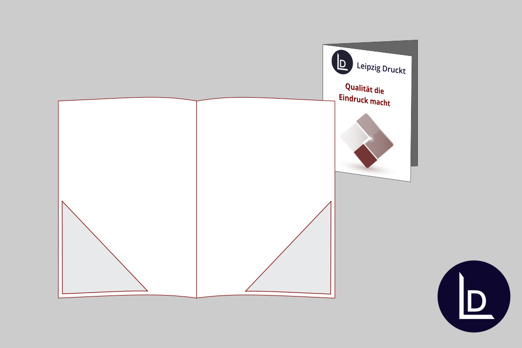 Mappen mit 2 Klebeecken