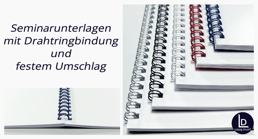 Seminarunterlagen mit festem Umschlag & Drahtringbindung